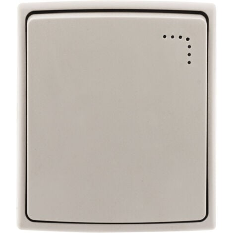 Bouton poussoir à voyant étanche IP55 - Gris - Orok - Zenitech
