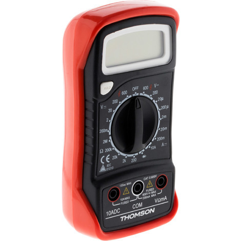 Multimètre digital antichoc - 5 Fonctions CAT III 600V - Thomson
