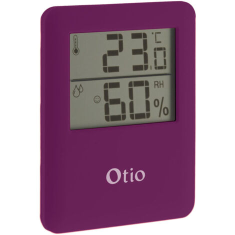 Thermomètre hygromètre magnétique LCD - Violet - Otio