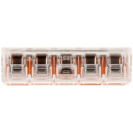 Lot de 40 mini bornes de connexion rapide à levier S221 pour fils souples  et rigides - 3 entrées - Wago