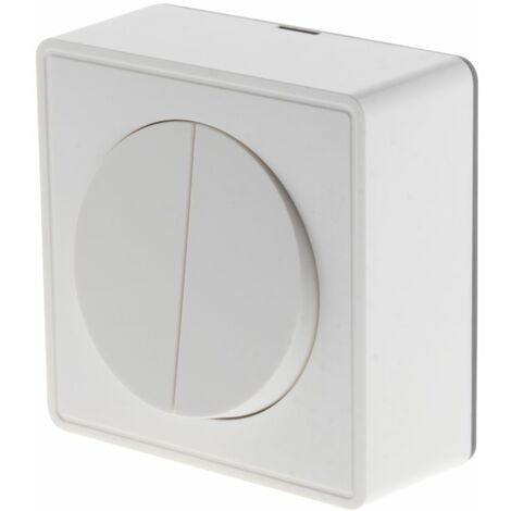 Zenitech – Interrupteur double va et vient 10A saillie en polycarbonate – Résistant aux chocs – Installation facile sans encastrement – Pour deux circuits lumineux (1/6)