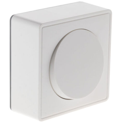 Zenitech – Bouton poussoir 10A en saillie – Blanc – Installation simplifiée avec moteur clipsable – Pour éclairage intérieur