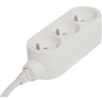 Bloc multiprise Design 3x16A 1,5m - Blanc - Chacon