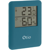Thermomètre hygromètre magnétique bleu - Otio