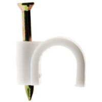 Lot de 20 crochets fixation Ø5mm - Blanc - Zenitech