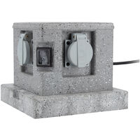 Zenitech – Borne de jardin IP44 4 prises 16A – 2 interrupteurs – Câble H07RN-F 3G1,5mm² 4,5m – Pour chantiers humides