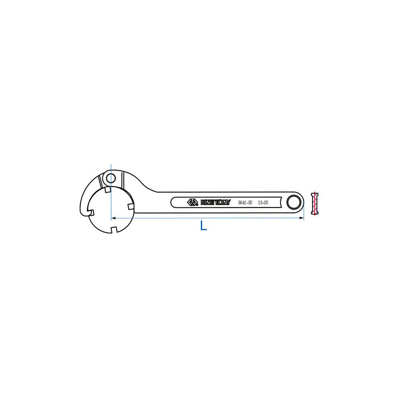 Clé à ergot DRAPER articulée longueur 205 mm Capacité 32-76 mm