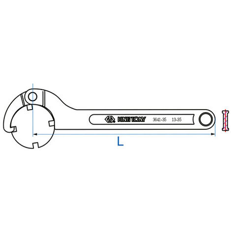 Clé à ergots fixe HN - Capacité : 38_45 mm - Diamètre de l'ergot