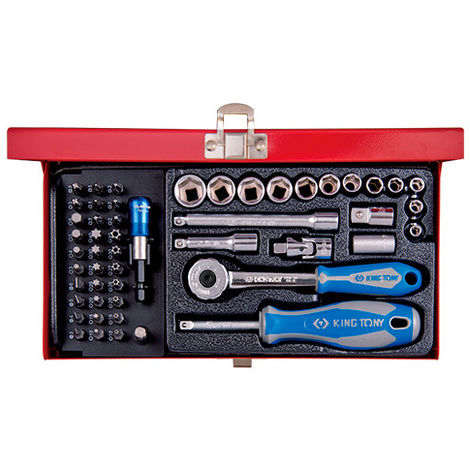 KS Tools - Coffret de douilles et accessoires ULTIMATE 1/4'', 44 pièces