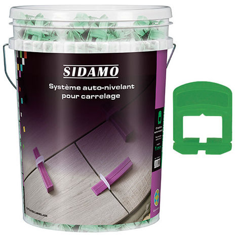 SIDAMO  Kit croisillons auto-nivelant à vis + écrous + poignée de serrage