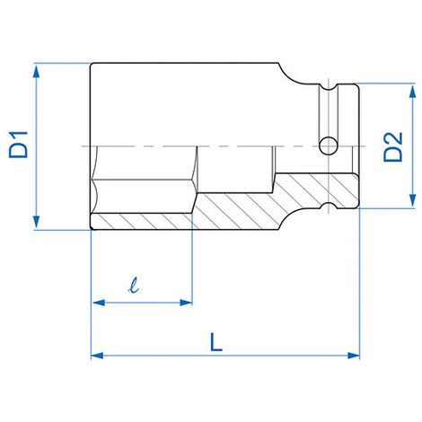 DOUILLE 3/4” 6 PANS MÉTRIQUE 36 MM - Matthys