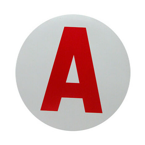 1 Autocollants/Stickers Disques A (Apprentis Conducteur) Noire/Blanc en  relief
