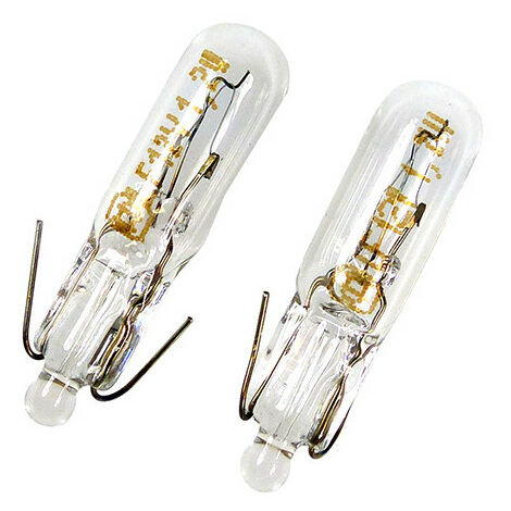 2 Ampoules W1,2W - 12 V - W2x4,6d - 1,2W - Eclairage de plaque - Plafonnier  - Boîte à