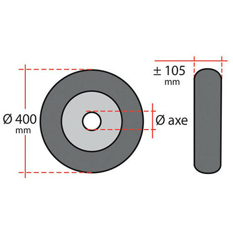 Roue Gonflable Pour Brouette Mm Axe Mm Avec Roulements