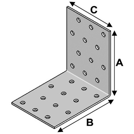 Équerre de charpente renforcée INOX A2 avec nervure