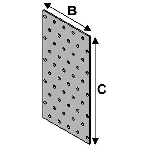 Tôle Aluminium Perforée Brut Gris L.60 X L.100 Cm Ep.1.5 Mm