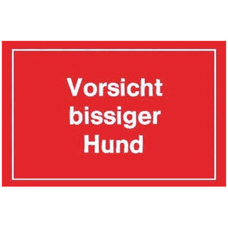 Schild - Warnung Vor Dem Hunde / Vorsicht Bissiger Hund 250x150