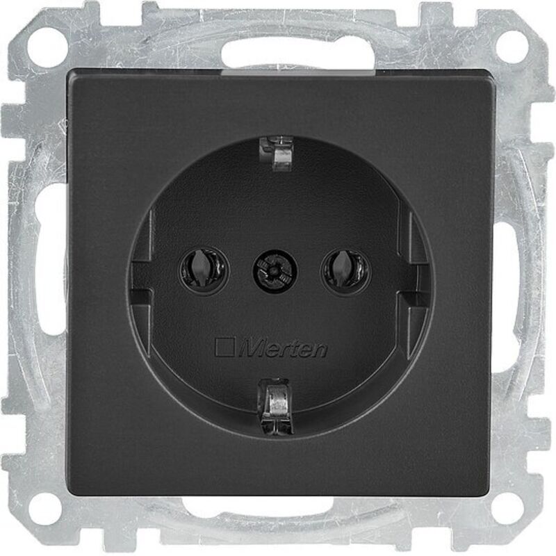 Elektromaterial günstig kaufen - Online Shop - Merten MEG2301-0414 Schuko-Steckdose, System M anthrazit