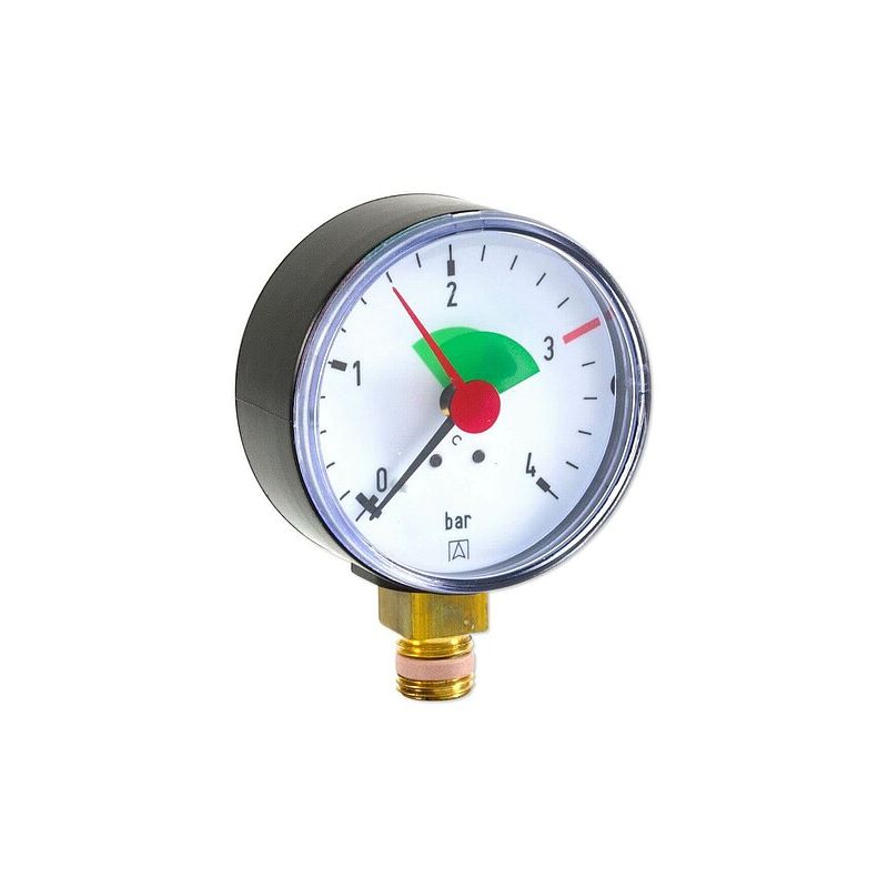 0-4 Bar Manometer zur Radialer Montage für Kraftstoff 1/4 '' BSPT 0-60 PSi 