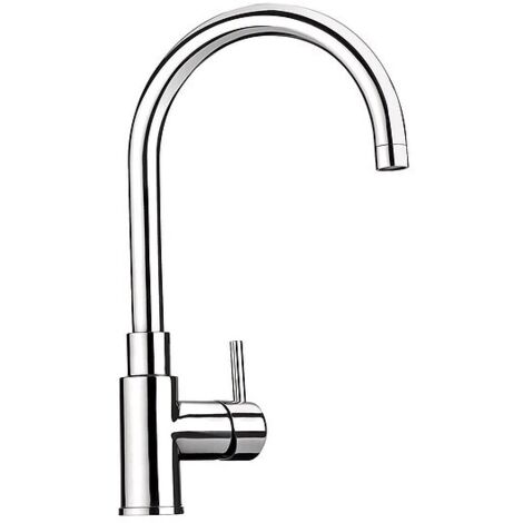 Spültischmischer INOX DUNA mit schwenkbarem C-Auslauf - Edelstahl (1/2)