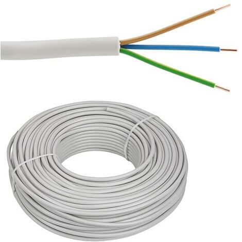 Installationsleitung NYM-J 3 x 1,5 mm² - Farbe grau - Rolle je 20 m