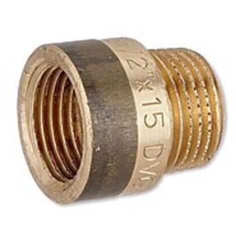 Rotguss Gewindefitting-Hahnverlängerung 1/2'' x 15 mm (1/2)