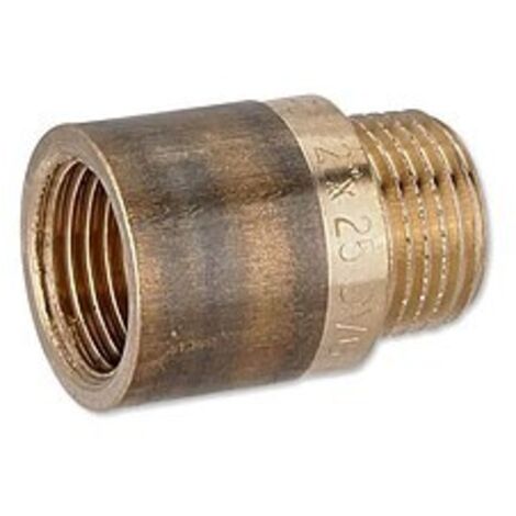 Rotguss Gewindefitting-Hahnverlängerung 1/2'' x 25 mm (1/2)