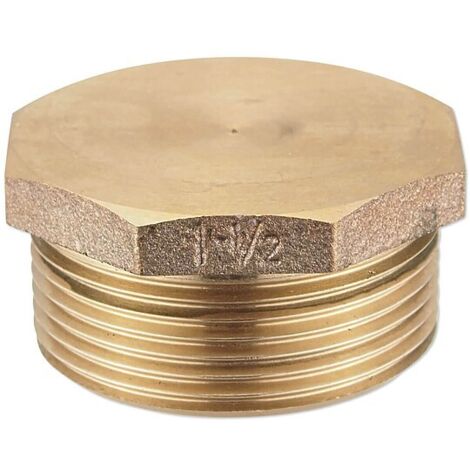 Rotguss Gewindefitting-Stopfen 1 1/2'' AG (1/2)