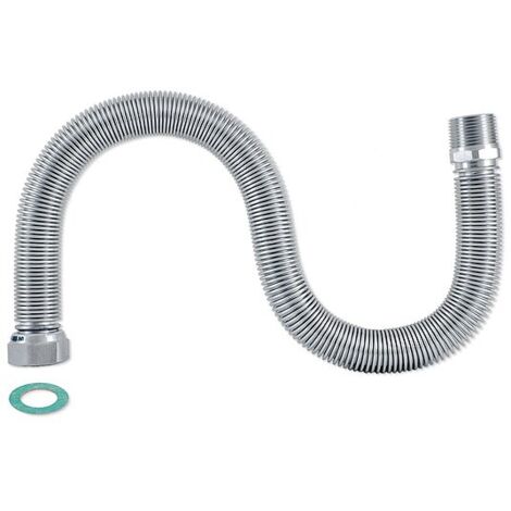 Edelstahl-Wellrohr 1/2'' AG x 1/2'' Überwurfmutter - ausziehbar von 75 - 130 mm
