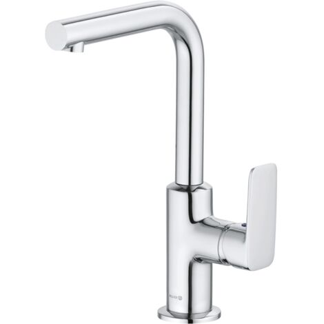 Waschtischmischer Kludi Pure & Style, Ausladung 150 mm, Schwenkauslauf, mit Zugstange, chrom - 400250575