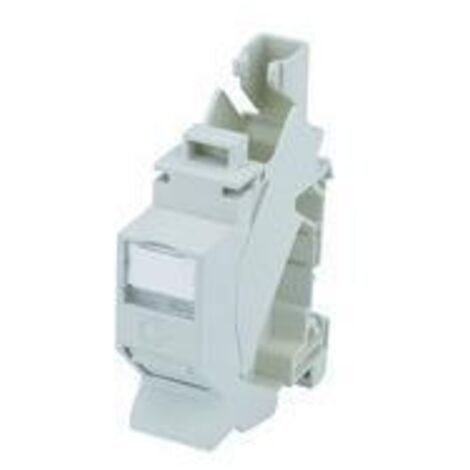 Tragschienen-Verbinder TS45 AMJ-S inkl. AMJ-S-Modul Cat.6A T568A - 78,8 x 63,4 x 17,8 mm