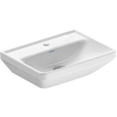 Handwaschbecken Duravit D-Neo 500 x 150 x 400 mm, mit Überlauf seitlich, 1 Hahnloch mittig, weiß - 0742500000
