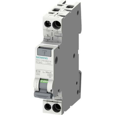 Siemens Indus.Sector FI/LS-Schalter kompakt Typ A, 30mA, B13 5SV1316-6KK13