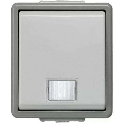Aufputz-Kontrollschalter für Ausschaltung mit Fenster IP44 - 75 x 66 x 54 mm (1/2)