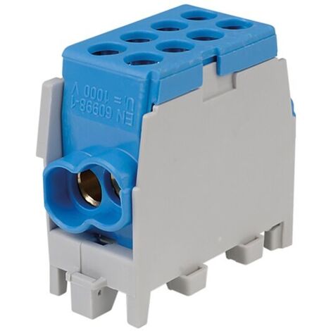 Hauptleitungs-Abzweigklemme - blau, 1-polig 2x Eingang 25 mm² / 2x Ausgang 25 mm²