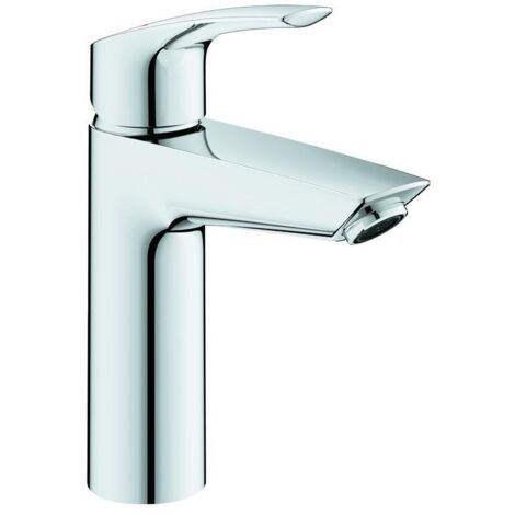 Waschtischmischer Grohe Eurosmart M-Size, Ausladung 121 mm, mit thermischem Verbrühschutz, mit Pop-Up Ablauf, chrom - 23989003 (1/5)