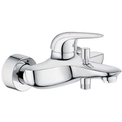 Aufputz-Wannenmischer Grohe Eurostyle, Ausladung 185 mm, geschlossener Hebel, chrom - 23726003 (1/5)