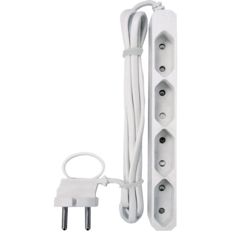 GAO 0254 Steckdosenleiste 4fach Weiß Eurostecker 1 St.