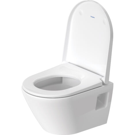 Duravit D-Neo WC-Set wandh. Wand-WC, WC-Sitz, Weiß Hochglanz, Spülrand rimless, Abgang waagerecht, Spülmenge 4,5l