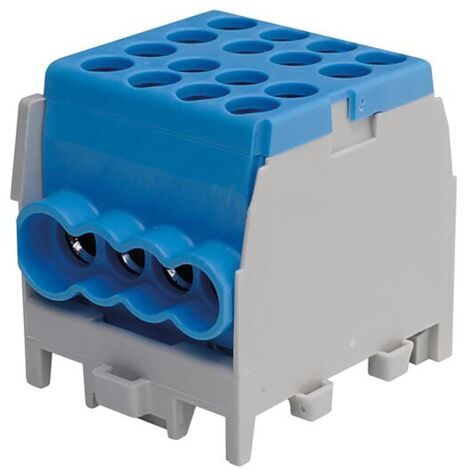Hauptleitungs-Abzweigklemme - blau, 2x Eingang 25 mm² 6x Ausgang 16 mm², 1-polig