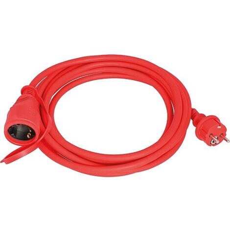 Verlängerungskabel Gummi H07RN-F 3x1,5 mm², 5m, rot