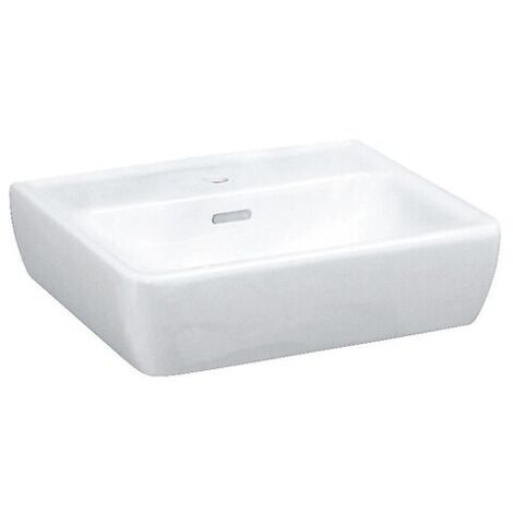 Handwaschbecken Laufen Pro 450 x 340 mm, weiß, mit Überlauf, 1 Hahnloch mittig - H8119510001041