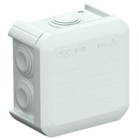 Abzweigkasten T40, 7x M25, IP55, lichtgrau - Maße 90 x 90 x 52 mm (1/4)