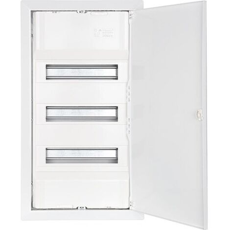 Hohlwand-Kleinverteiler Jumbo, 3-reihig 36+6 Module Schraubklemme