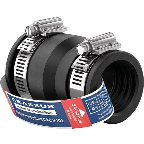 Adapterkupplung CAC 0401 Spannbereich 32-40 x 24-32mm EPDM - PN 0,6 bar (1/2)