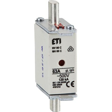 Sicherung NH AC 500V, Gr. C00/ 50A - 3 Stück