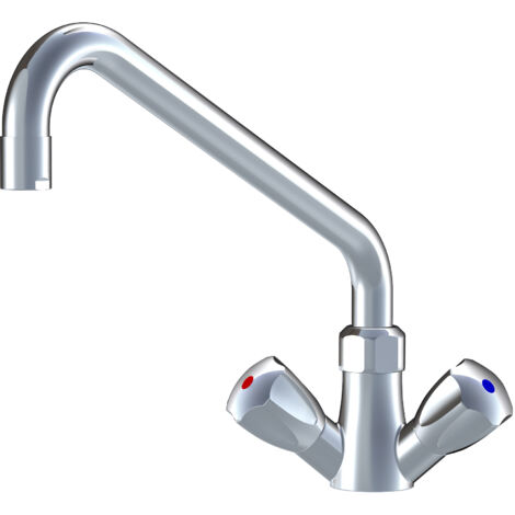 Zweigriff-Spültischmischer KWC Gastro Profiküche Schwenkauslauf, Ausladung 300 mm, chrom - K.24.41.04.000C07 (1/4)