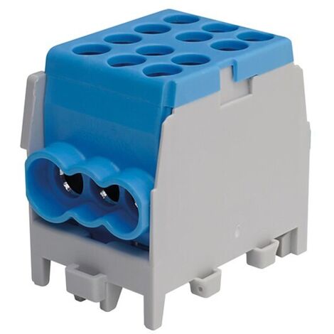 Hauptleitungs-Abzweigklemme - blau, 2x Eingang 25 mm² 4x Ausgang 16 mm², 1-polig