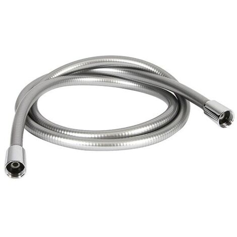Brauseschlauch silverline DN15-1250 mm, beidseitiger Drehwirbel, silber-hochglänzend