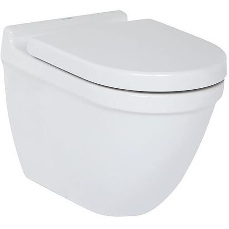 Wand-Tiefspül-WC Duravit Starck3 compact 360 x 340 x 485 mm, Keramik, 4,5l Spülung, weiß - 2227090000 (1/2)